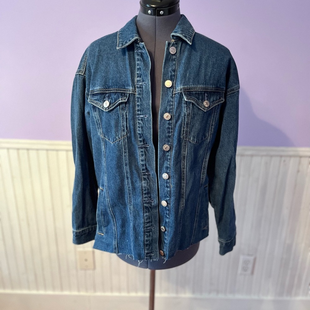 Denim Jacket With Raw Hem
